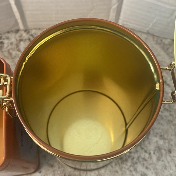 2 empty fall pumpkin spice tins. Great for autumn as decor or storage. - Picture 7 of 9